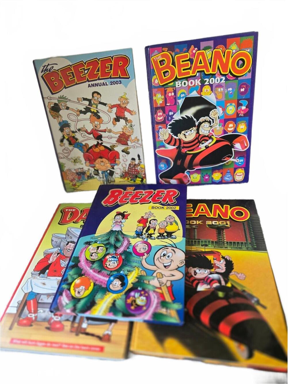 Beano Dandy Beezer Comic Annuals & Books Lot of 5 2001-2003 DC Thomson Hardcover